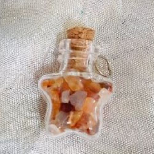 Colgante botellita chip minerales