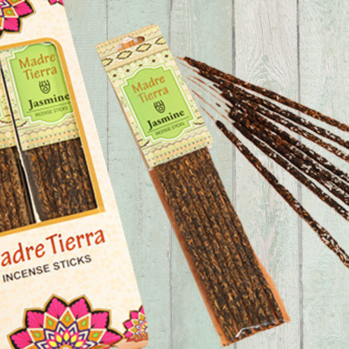 Incienso JAZMIN orgánico -Madre tierra (8 varillas) 30gr aprox - últimas unidades