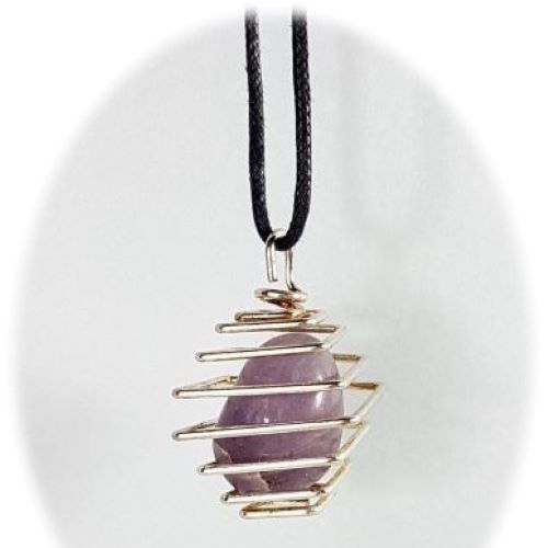 Colgante jaula espiral para minerales