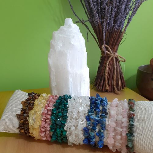Pulsera Chip Cuarzo Rosa