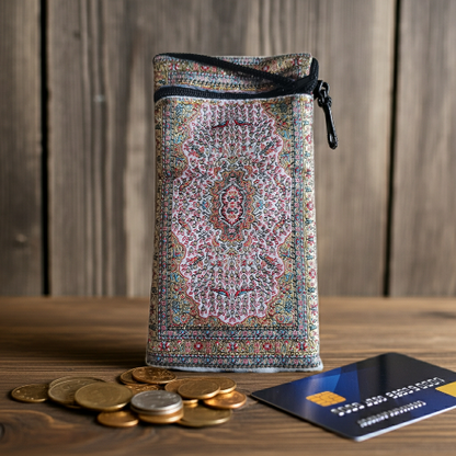 Monedero de Tela Tapiz India con Cremallera