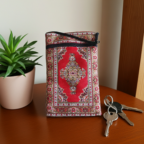 Monedero de Tela Tapiz India con Cremallera