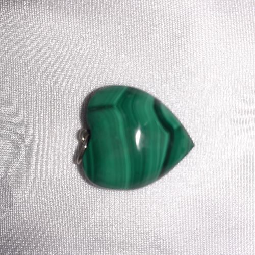 Colgante malaquita corazón-plata