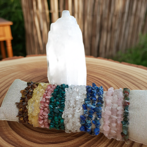 Pulsera chips Citrino – Felicidad, prosperidad y creatividad