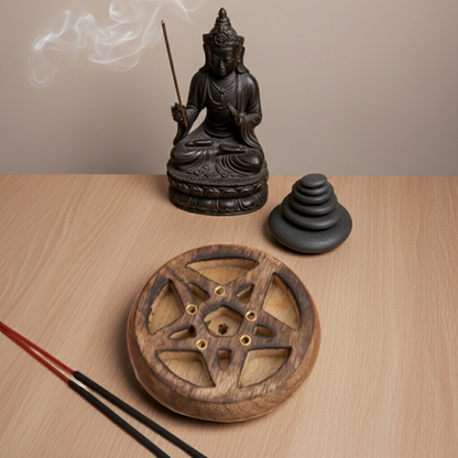 Incensario madera tetragramatón