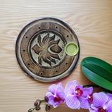 Incensario madera flor de loto