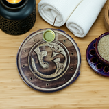 Incensario madera  símbolo Om