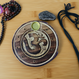 Incensario madera  símbolo Om