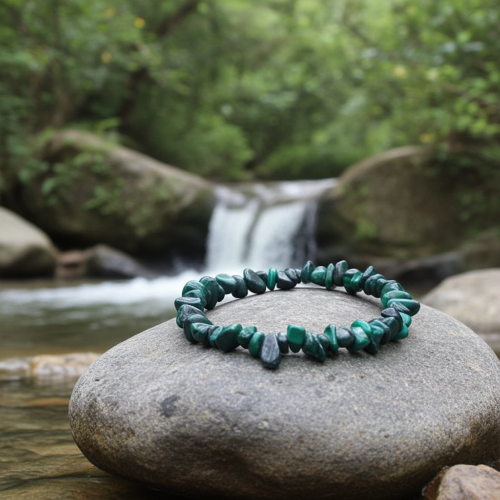 Pulsera chip Malaquita