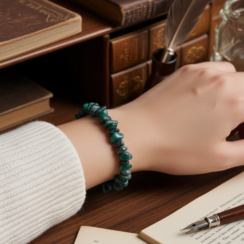 Pulsera chip Malaquita