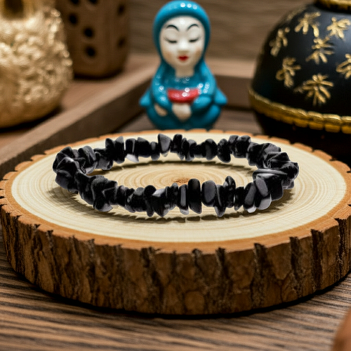 Pulsera chips Turmalina – Protección, equilibrio y vitalidad
