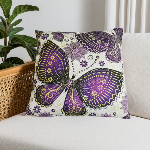 3  Fundas Cojínes  variados con mariposas
