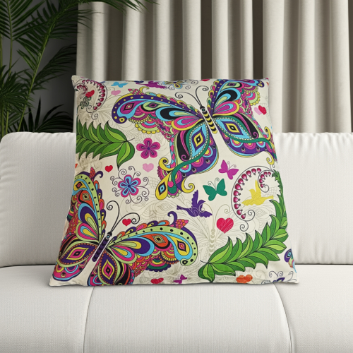 3  Fundas Cojínes  variados con mariposas