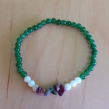 Pulsera LADV Jade, perla y turmalina multicolor