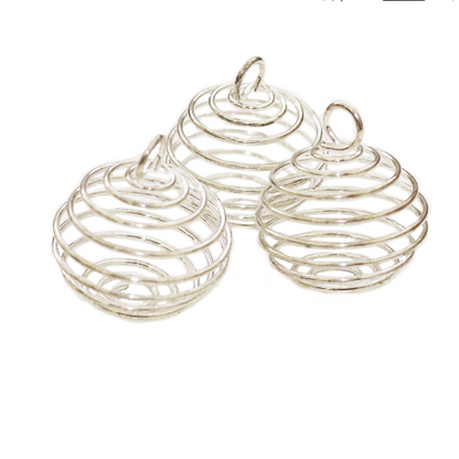 Colgante jaula espiral para minerales